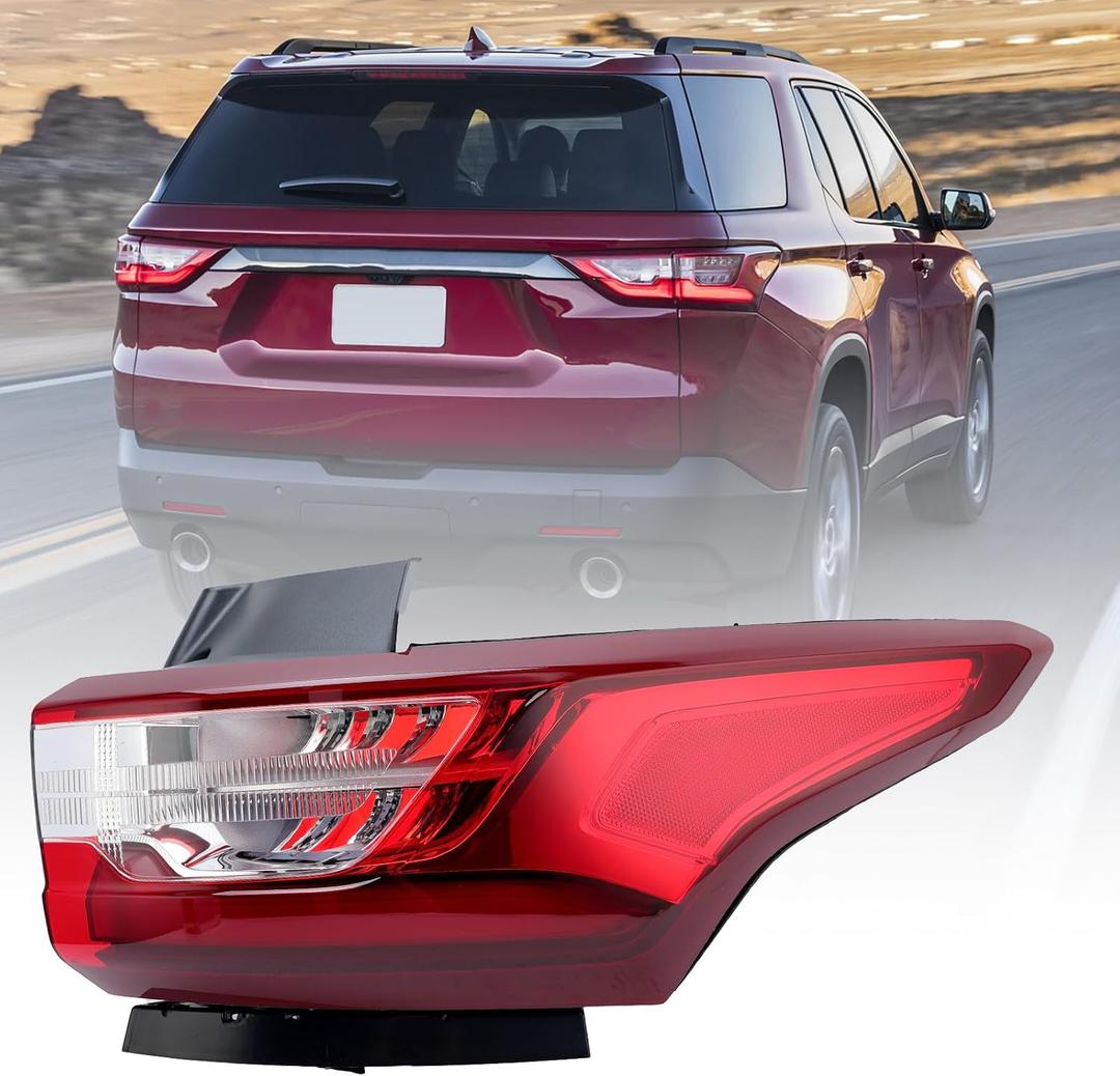 LED Outer Tail Light Compatible with 2018 2019 2020 Chevy Traverse 84618032 GM2805130 Passenger Side (Right)