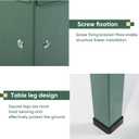 Raised Garden Bed, Elevated Planter Green Metal Plant Box with Legs Standing Garden Stand Drainage Holes Green