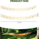 2pcs 12 Hole Detachable Wooden Hammock Spreader Bars, Durable Replacement Accessories Bars for Outdoor Hanging Hammocks Durable