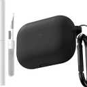 2 x Brujula Case for AirPods Pro 3 Case Silicone Protective Cover Compatible with AirPods Pro 3rd Generation 2025(Black, AirPods Pro 3)