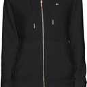 Tommy Hilfiger Zip-up Hoodie  Classic Sweatshirt for Women with Drawstrings and Hood (X-Large, Black)