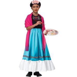 California Costumes Girls Inspired Artist (Medium (size 8-10), Multi)