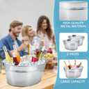 4 Gallon Galvanized Tub Ice Buckets for Parties Portable Beverage Tub (EXP 10/08/26)