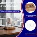 Baseball Display Case, Baseball Display Stand with LED Lights , Wooden Stand and a Bronze Medal,Cube Baseball Holder Display case, Acrylic Clear Ball Protector for Memorabilia Baseball Gifts