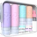 Zafit 18 Pack travel Bottles for Toiletries, TSA Approved Silicone Travel Containers Leak Proof Refillable Travel Accessories for Shampoo Conditioner Lotion Body Wash(Multicolored C)
