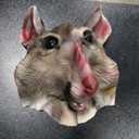 Rat Splinter Mask Scar Rat Head Latex Animal Mask - Full Head Monster Mouse Novelty Halloween Costume