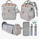 Orian Diaper Bag Backpack, Diaper Bag with Baby Changing Station, Large Travel Diaper Bag, Mosquito Net, USB Charging Port, Waterproof Unisex Baby Bag - 3 bonus gifts
