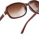 SIPHEW Polarized Sunglasses for Women | Vintage Square Sunglasses w UV400 Protection | Womens Wraparound Shade