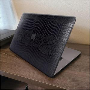 DTangLsm Compatible for MacBook Pro 16 inch Case 2025 2024-2021 M4 M3 M2 M1 Pro/Max Chip A3403 A3186 A2991 A2780 A2485, Crocodile PU Leather Hard Shell Case&Keyboard Cover for Mac Pro M3 16 Case, Black