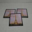 upsimples 8x10 Picture Frame Set of 3, Made of High Definition Glass for 8 x 10, Wall and Tabletop Display Thin Border Photo Frames for Home Decor, Black