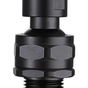 Shower Head Swivel Ball Adapter Brass Adjustable Shower Arm Connector Universal Showering Component (Matte Black)