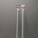 Kenney KN633 Rogers Twist & Fit No Tools Easy to Install Tension Curtain Rod, 28-48" Adjustable Length, White Finish, 5/8" Diameter Steel Tube