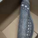 Antep Rugs Alfombras Modern Bordered 2x5 Non-Skid (Non-Slip) Low Profile Pile Rubber Backing Kitchen Area Rugs (Gray, 2' x 5' Oval) (Grey)
