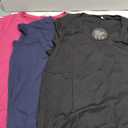 Huukeay 3 Pack Womens V Neck T Shirts, Cap Sleeve Summer Casual Tops Loose Fit Short Sleeve Tees Basic Trendy Shirts (XL)