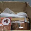 TP 12-Piece Melamine Dinnerware Sets, Plates and Bowls Dishes Set for 4, Break-Resistant & Non-Microwavable, Lightweight Dinner Plates, Wood Grain