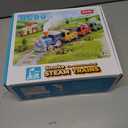 MORECOLL Train Set for Toddlers w/Steam, Music & Lights - First Choo Choo Train for Toddlers, Electric Train Set for Kids, Magnetic Train Toys, Christmas Birthday Gifts for Boys Girls