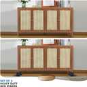 Bed Risers 12 inch Heavy Duty,Elevation in Heights 1,2,3,4,5,6,7,8,9,10,11,12 InchAdjustable Furniture Risers for Chair Table and Desk Legs Lifting (4 Pack,Black) (Square)