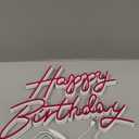 40"/23" Happy Birthday Neon Sign Large - Pink Happy Birthday Sign 12V - Happy Birthday Light Up Sign with Dimmable Switch - 2PCS Happy Birthday LED Sign for Backdrop, Party, Celebration, Decoration