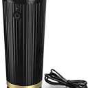 Heated Cup,Car Cup Holder,Intelligent Cooler Mug|One Touch Switch|12 OZ Coffee Mug|Car Smart Heating & Cooling Bottle,Car Coffee Warmer,Chirstmas Gift for Parents and Friends (Black)