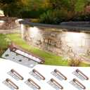 VOLISUN 8 Pack 7 Inch Retaining Wall Lights, Waterproof LED Hardscape Lighting, Cuttable Low Voltage Landscape Lighting, 12V Paver Lights, 3W Outdoor Step Lights, 5000K Daylight, ETL