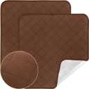 Waterproof Chair Pads for Incontinence Washable, 22" x 21" Under Pads for Adults Washable, 2 Pack Incontinence Chair Pads, Wheelchair Reusable Seat Pads Cover for Men, Women, Adults, Brown