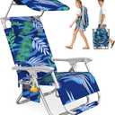 Suteck Zero Gravity Backpack Beach Chair with Canopy for Adults | 170 Lockable Adjustment, Adjustable Canopy, Footrest, Shoulder Straps, Foldable&Portable, 600D Oxford, Side pockets