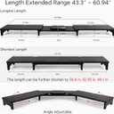 Nnewvante Monitor Stand Riser, 60 inch Bamboo Triple Monitor Stand for Desk