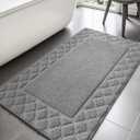 Color&Geomety Grey Bathroom Rugs, Ultra Soft Plush Bathroom Mat Super Absorbent Microfiber Fabric, 17"x30", Washable, Non Slip Bath mats for Outside Shower, Tub, Home Decor (1'5" x 2'6" (Rectangular))