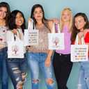 Hispanic Heritage Month Non Woven Bags 8.7" Gift Reusable Treat Bag for Hispanic Heritage Month Decor (White)