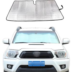 Car Windshield Sun Shade Compatible with Toyota Tacoma 2006-2026 Auto Windshield Sunshades Foldable Blocks UV Rays Sun Visor to Keep Your Vehicle Cool and Damage Free (Style A)