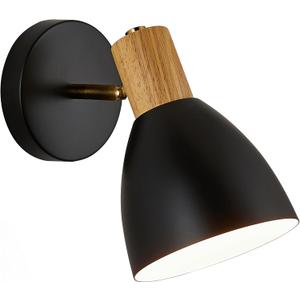Wall Sconces Lighting Fixture, Adjustable Bedside Wall lamp for Industrial Bedroom, Bathroom Sink Lighting for Bedroom Hallway (Black Hard-Wired, 1)
