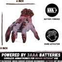 Halloween Animatronics Crawling Zombie Hand Decorations - Sound Activated with Creepy Sound, Scary Move Haunted House Holiday Severed Hand Decor Horror Prop for Indoor/Outdoor, Yard Lawn