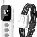 Dog Shock Training Collar with Remote - Rechargeable Waterproof 4 Training Modes Beep Vibration Safe Shock, 3300FT E-Collar Light for All Breeds - White