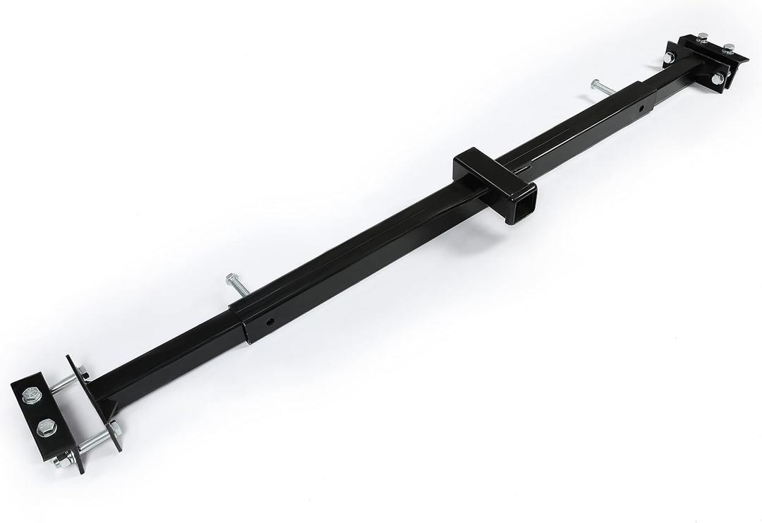 ALMULOO Universal 2 Inch Trailer Hitch Receiver Adjustable Accessory Trailer Hitch Powder Coated Steel Black