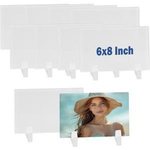 Sublimation Glass Photo Blanks 10 PCS 6X8 Inch for Personiazed Crystal Sheets Plaque