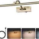 Antique Bronze LED Wireless Picture Lights for Wall Rechargeable, Battery Operated Art Light for Paintings, 3CCT Dimmable, 23.6 inch with Remote, Rotatable Gallery Light for Pictures Display, 24 Inch