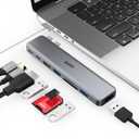 BHHB USB C Hub Adapter for MacBook Pro Air Docking Station 8-in-2 for Mac Book Accessories Dongle 4K@30Hz HDMI, Thunderbolt 4/3, USB 3.0, SD/TF, USBC Dock Multiport Adapter for Mac M5 M4 M3 M2 M1