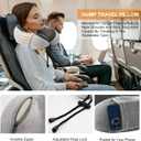 Glowki Travel Neck Pillow 100% Pure Memory Foam, 2025 New Neck Pillows for Sleeping, Neck Pillow for Travel Comfortable U Shape, Portable Ergonomic Design for TravelingCarWashable Cover(Grey)