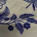 Floerns Women's Summer Floral Tube Mini Dress Strapless Backless Party Club Bodycon Dresses (Medium, Blue and White)