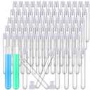 Xuhal 300 Pack Clear Plastic Test Tubes 12 x 100mm 12 ml Lab Tubes Test for Scientific Themed Birthday Party Supplies (White Color)