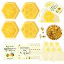 AIXIANG 50 Pcs Honeycomb Baby Shower Favors Soaps Handmade Bee Scent Soaps with Yellow Gift Bags and Thank Cards for Baby Shower Favors Guest Gender Reveal Party Honey Keepsake Souvenirs