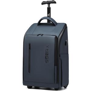 Rolling Backpack Waterproof Commuter Backpack with Wheels for Business, Laptop Compartment for 15.6-Inch Laptop, Wheeled Carry-On Bag for Adults (Deep Blue)