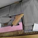 Garvee 4 Tier Cat Enclosure, 69 Inch Large Catio with Wooden Cabin, Weatherproof Roof, Lockable Caster, Solid Steel, Spacious for Multi-Cat Families, Outdoor and Indoor Use, Grey