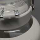 Large Glass Water Bottles with Stainless Steel Handle,100 oz Gallon Drinking Bottle with 2-in-1 Straw Lid,3 Liter Glass Water Jug with Silicone Sleeve,Wide Mouth,White