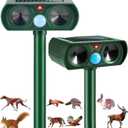 2026 Upgraded Solar Ultrasonic Animal Repellent Cat Deterrent Outdoor Deer Repellent Devices Motion Detection,Waterproof Squirrel Skunk Raccoon Dog Rabbit Deterrent for Garden Yard,2 Pack