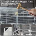 STILLCOVE Big Guinea Pig Cages Indoor: 3-Tier C&C Rabbit Cage Small Animal Cage on Wheel with Removable Tray for Bunny Hamster Ferret Rat Chinchilla Hedgehog
