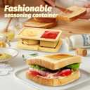 4 Pack Reusable Silicone Snack Containers with Lids, Double Compartment Snackle Containers, Salad Sauce Seasoning Container, Small Mini Kids Food Snack Boxs for Travel, Office, Picnic