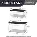 COAZEX 2 Pack Trash Bag Holder Under Sink Stackable, Plastic Garbage Bag Dispenser with Lid, Trash Bag Storage Dispenser Roll Holder for Kitchen, Pantry, Laundry Room Organization (Black Lid)