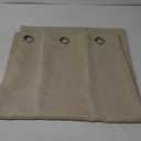 Beige Blackout Curtains 1 Panel - Beige Curtain Panels/Window Drapes Insulated Thermal Solid Color Room Darkening Blackout Curtains Grommet Top 110" x 210" 