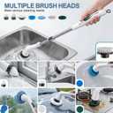 Cordless Electric Spin Scrubber with Extendable Long Handle